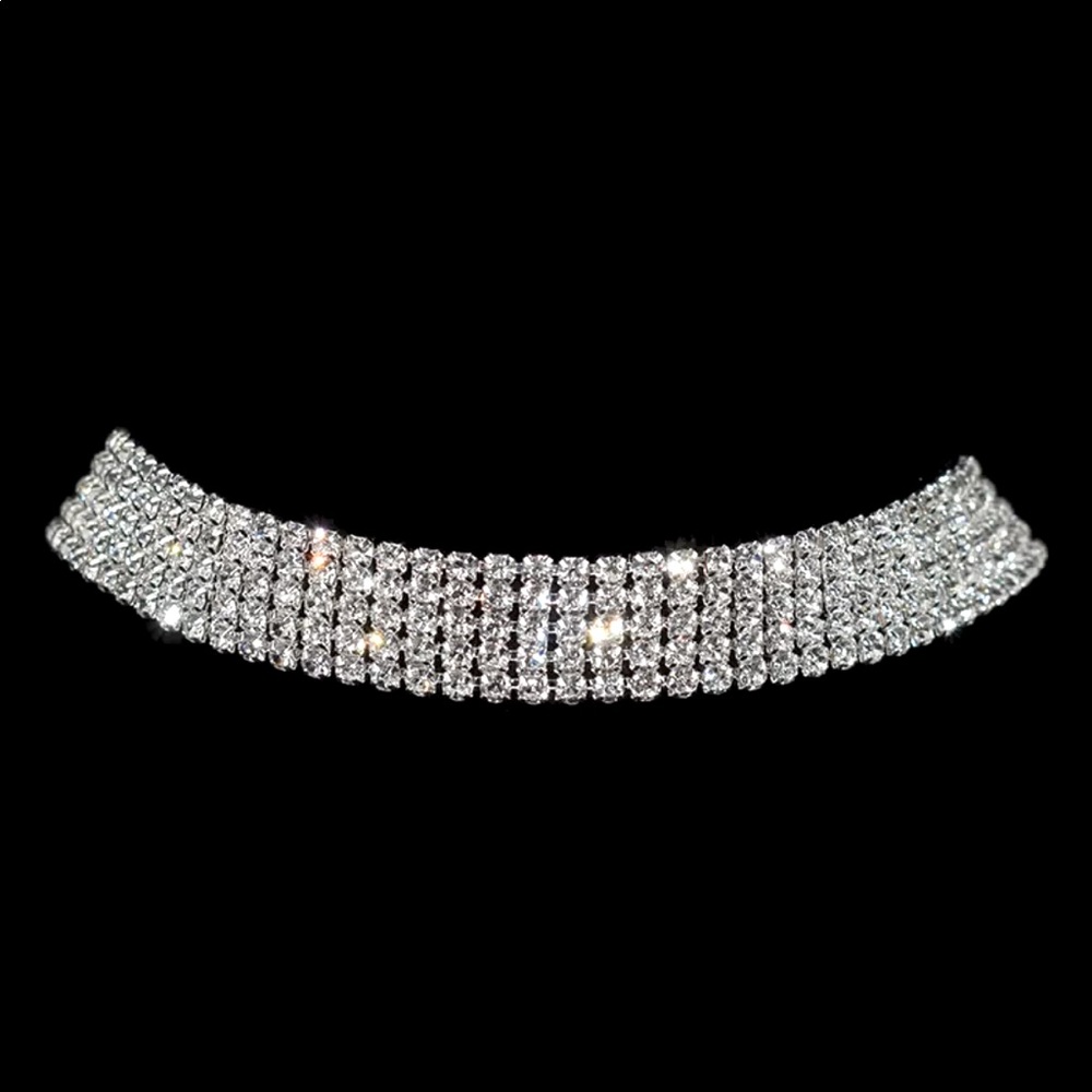 Glam Bling Rhinestone Diamond Choker